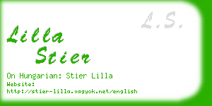 lilla stier business card